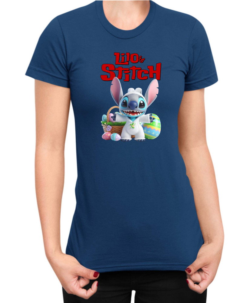 Дамска Тениска Lilo And Stitch Easter Stitch 02