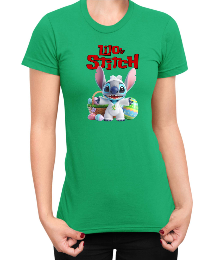 Дамска Тениска Lilo And Stitch Easter Stitch 02