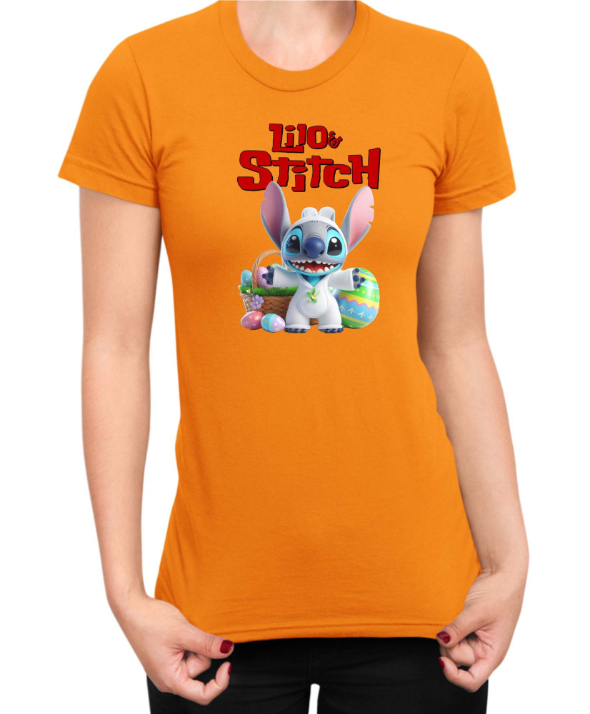 Дамска Тениска Lilo And Stitch Easter Stitch 02