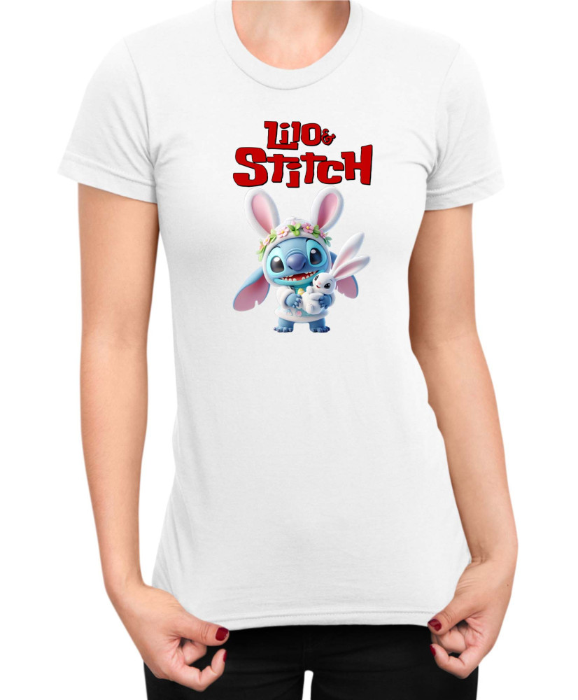 Дамска Тениска Lilo And Stitch Easter Stitch 04