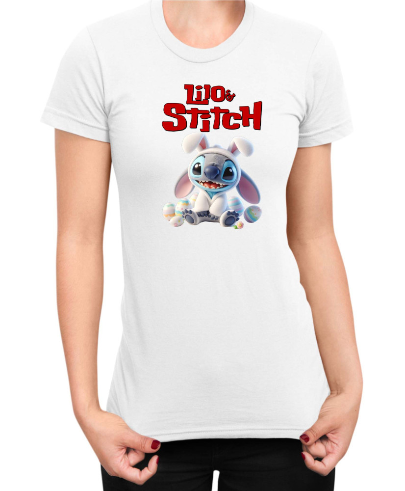 Дамска Тениска Lilo And Stitch Easter Stitch 05