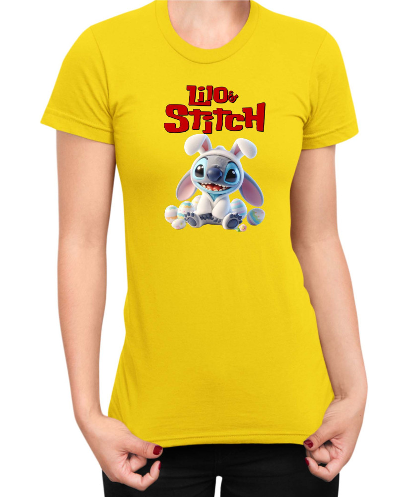 Дамска Тениска Lilo And Stitch Easter Stitch 05