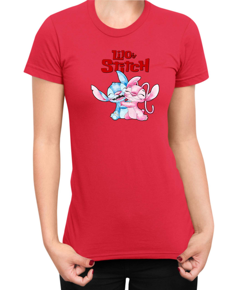Дамска Тениска Lilo And Stitch Stitch And Angel 01