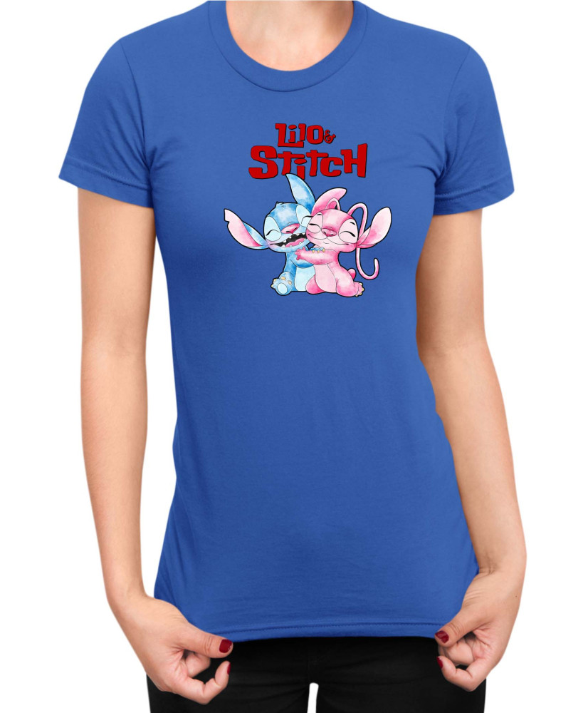 Дамска Тениска Lilo And Stitch Stitch And Angel 01