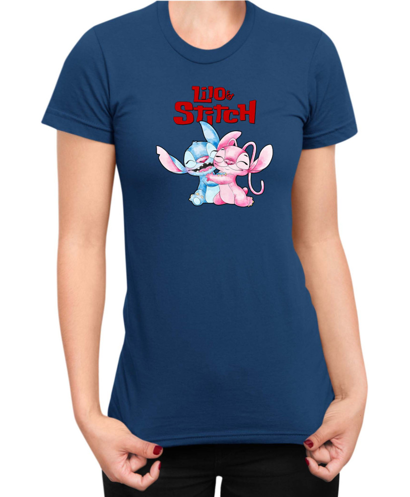 Дамска Тениска Lilo And Stitch Stitch And Angel 01