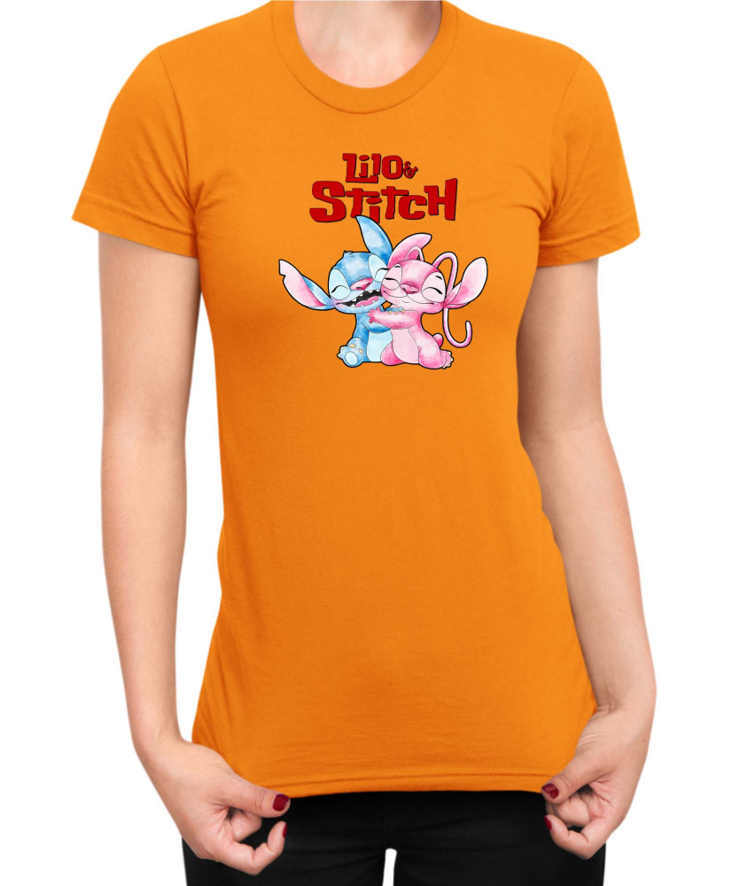Дамска Тениска Lilo And Stitch Stitch And Angel 01