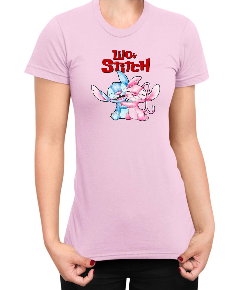 Дамска Тениска Lilo And Stitch Stitch And Angel 01
