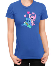 Дамска Тениска Lilo And Stitch Stitch And Angel 03