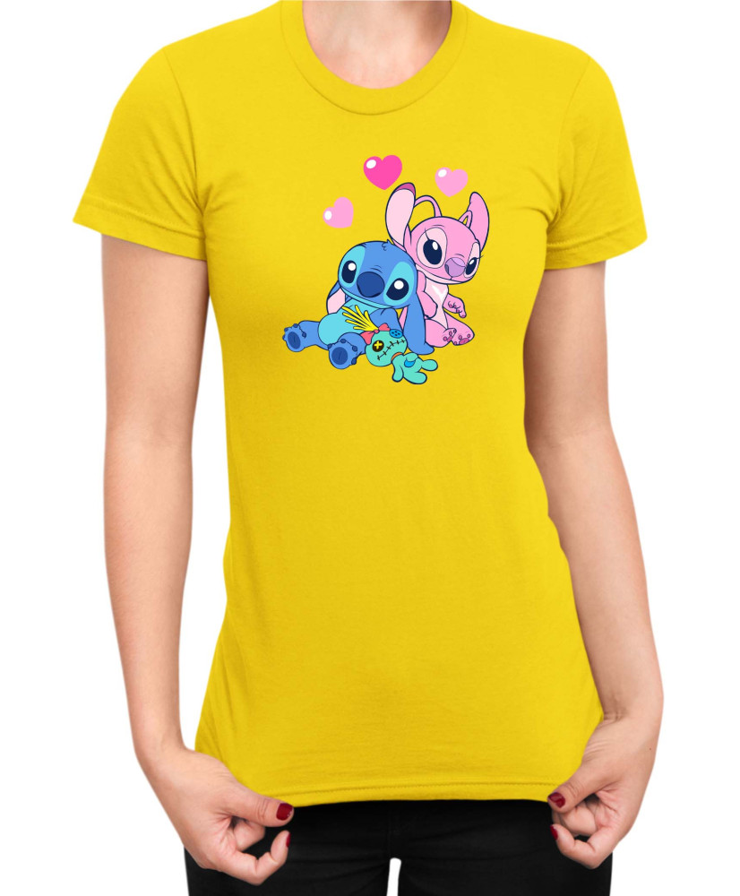 Дамска Тениска Lilo And Stitch Stitch And Angel 03