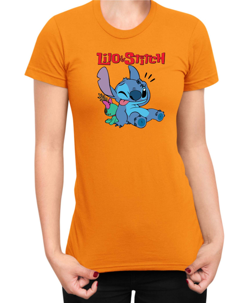 Дамска Тениска Lilo And Stitch Stitch And Doll