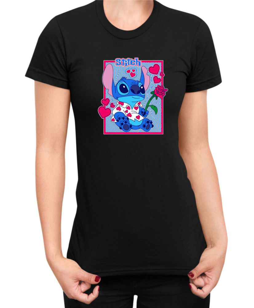Дамска Тениска Lilo And Stitch Stitch Love 02