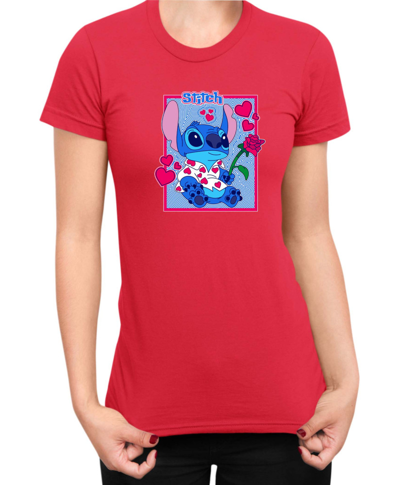 Дамска Тениска Lilo And Stitch Stitch Love 02