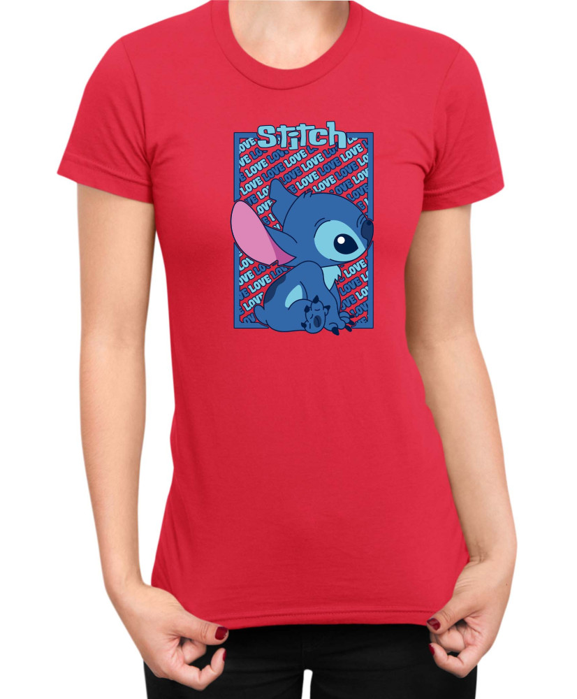Дамска Тениска Lilo And Stitch Stitch Love 03