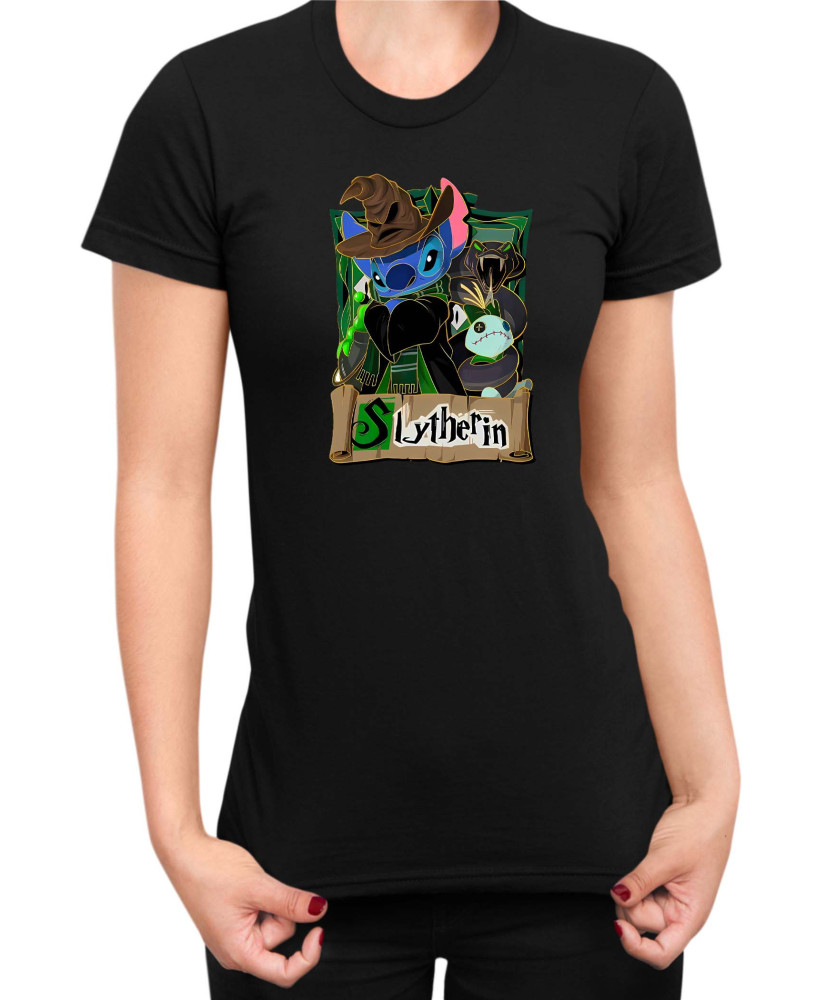 Дамска Тениска Lilo And Stitch Stitch Potter Slytherin