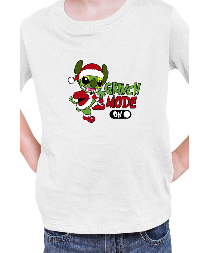 Детска Тениска Lilo And Stitch Christmas Grinch Mode On