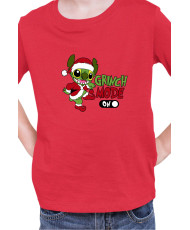 Детска Тениска Lilo And Stitch Christmas Grinch Mode On