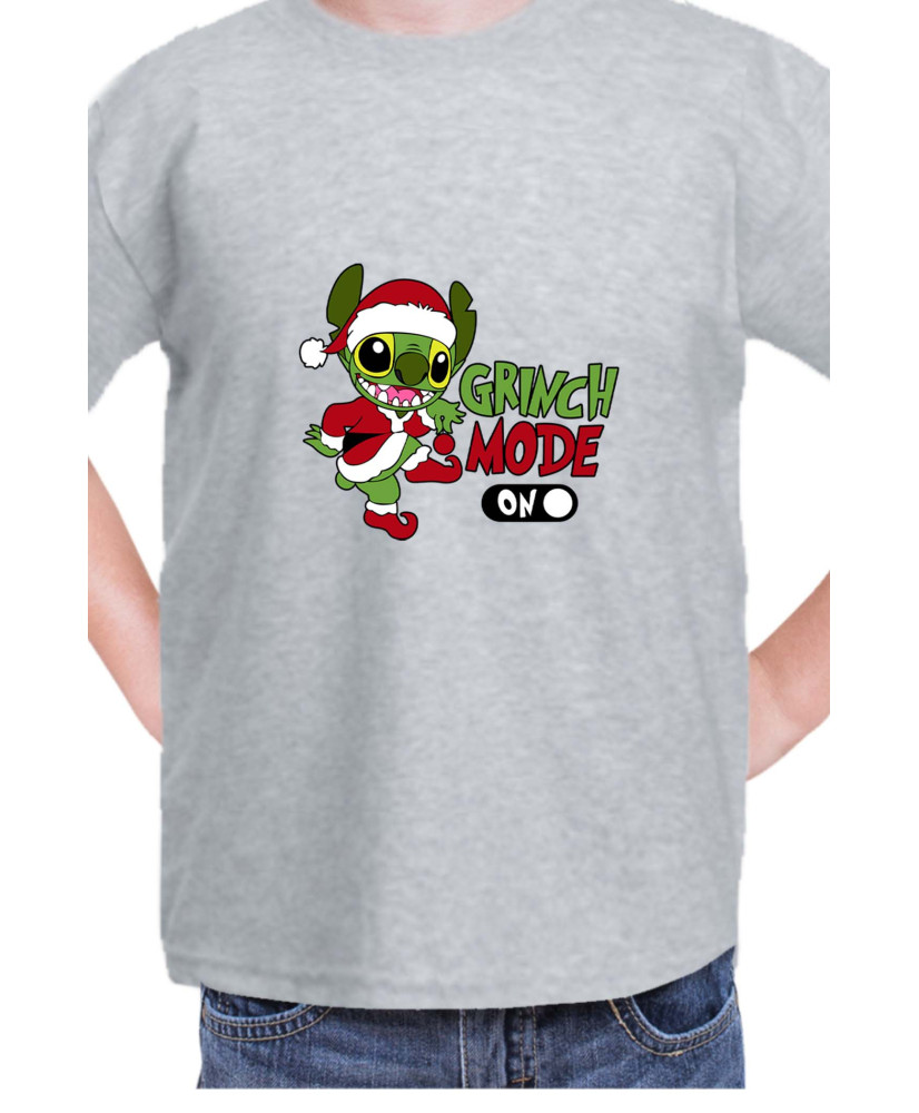 Детска Тениска Lilo And Stitch Christmas Grinch Mode On