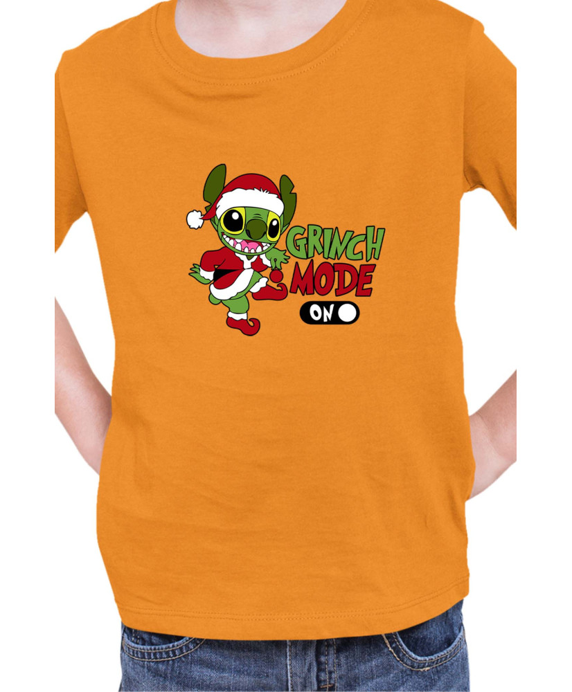 Детска Тениска Lilo And Stitch Christmas Grinch Mode On