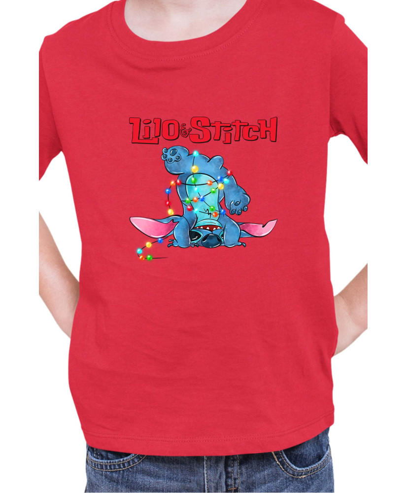 Детска Тениска Lilo And Stitch Christmas Stitch 05