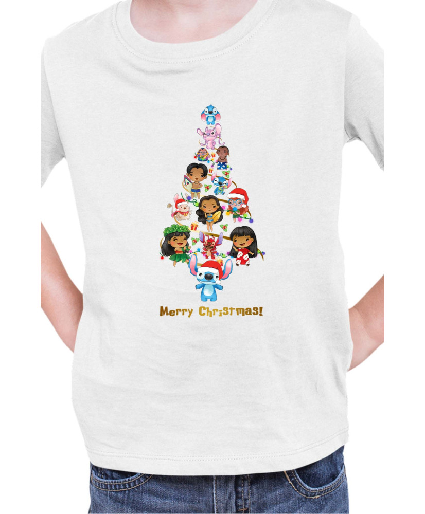 Детска Тениска Lilo And Stitch Christmas Tree Lilo And Stitch