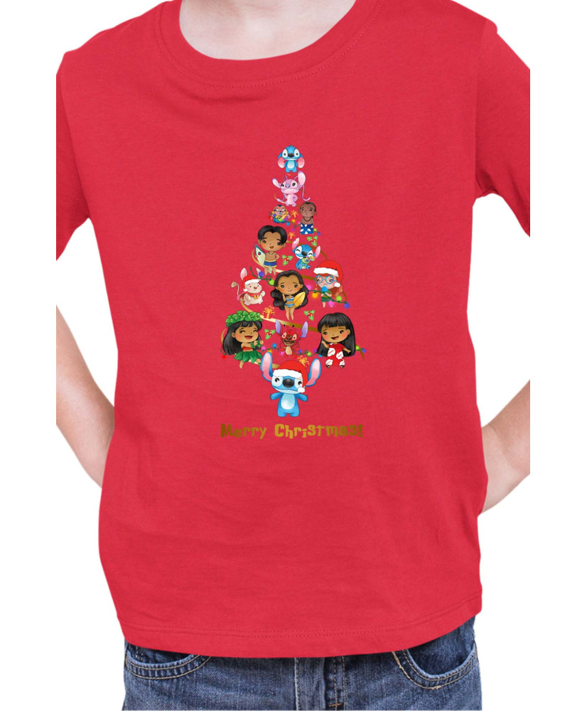 Детска Тениска Lilo And Stitch Christmas Tree Lilo And Stitch