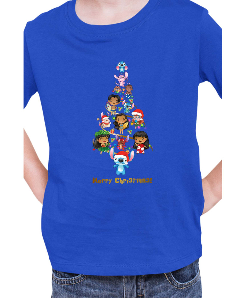 Детска Тениска Lilo And Stitch Christmas Tree Lilo And Stitch