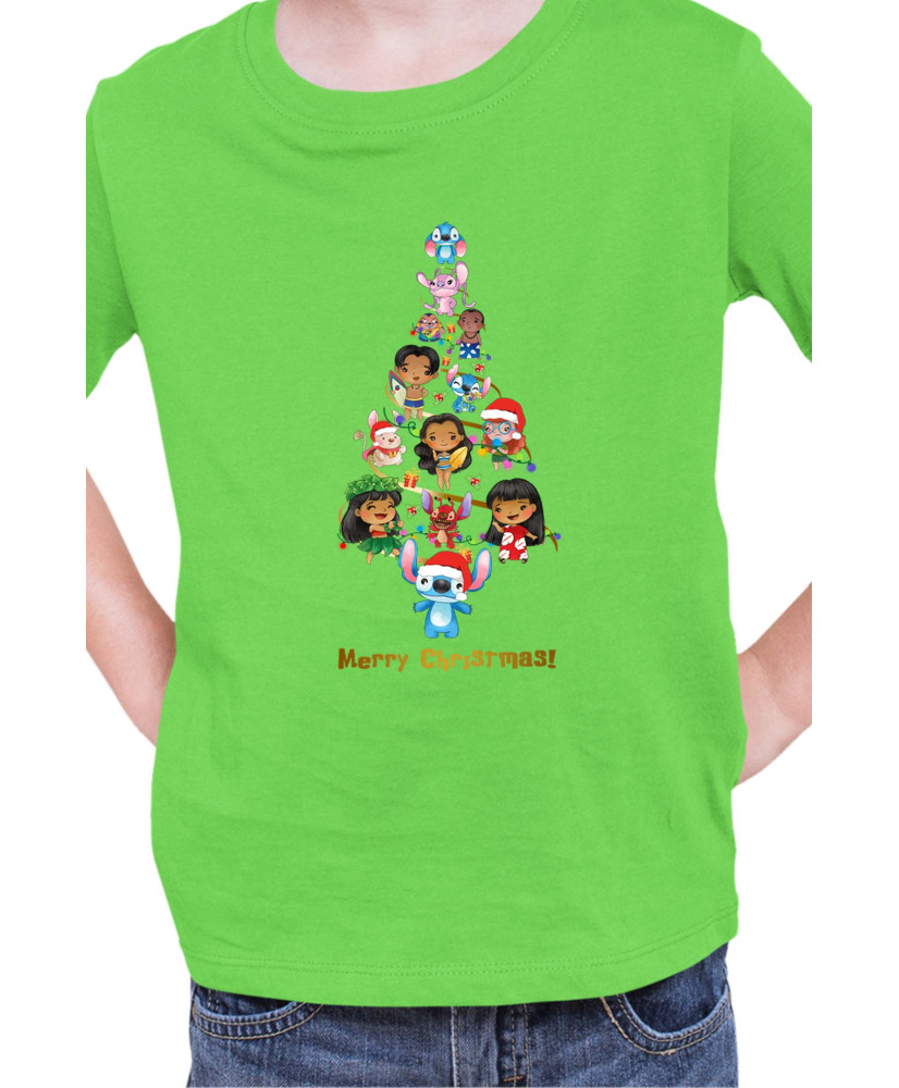 Детска Тениска Lilo And Stitch Christmas Tree Lilo And Stitch