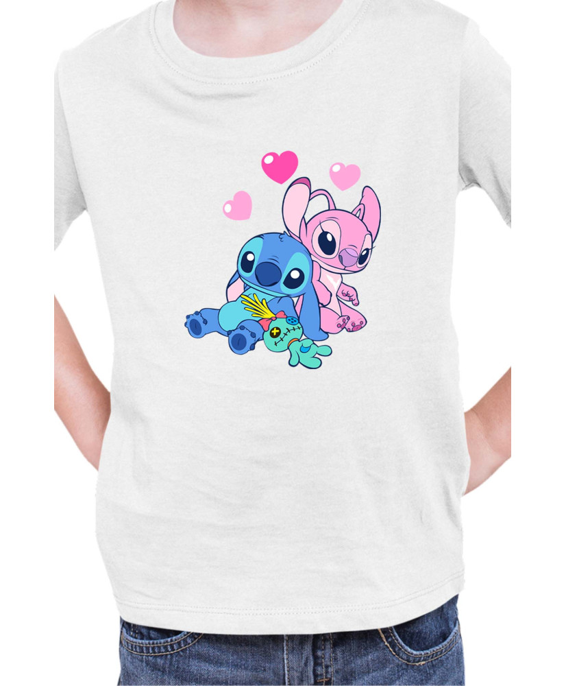 Детска Тениска Lilo And Stitch Stitch And Angel 03