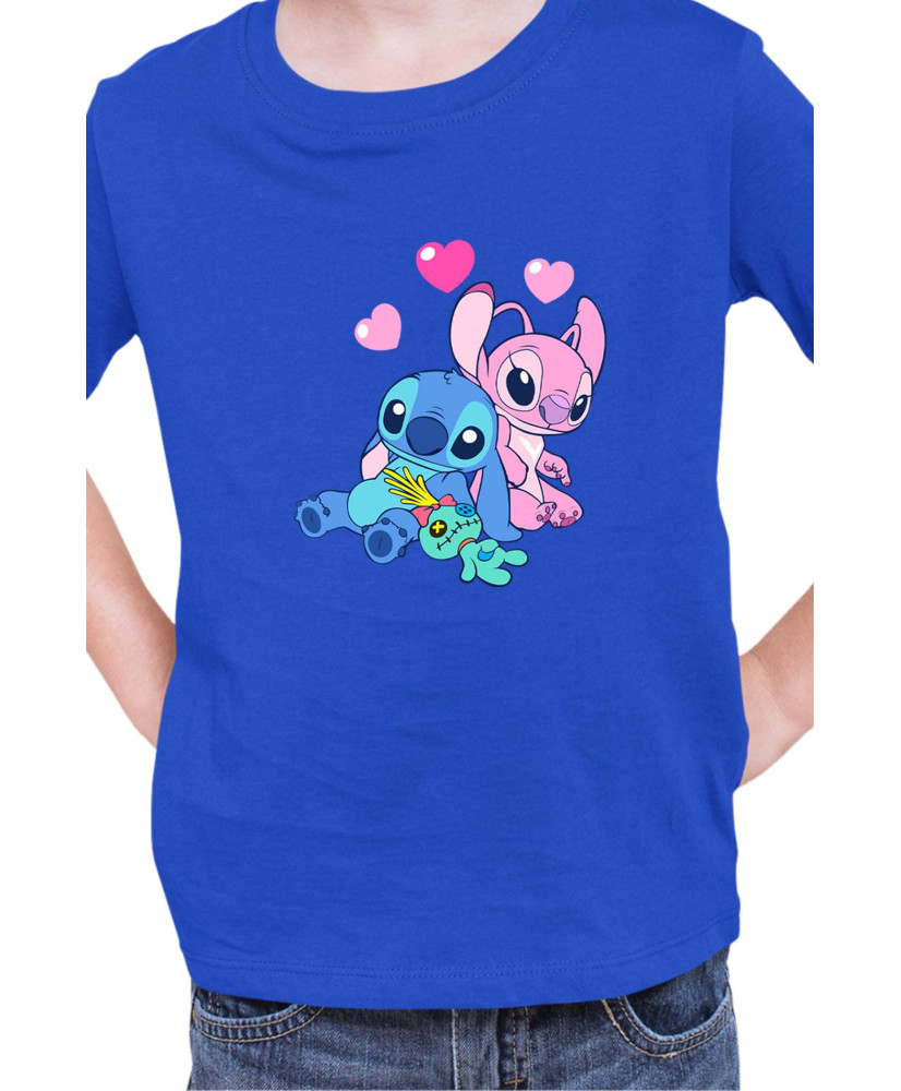 Детска Тениска Lilo And Stitch Stitch And Angel 03