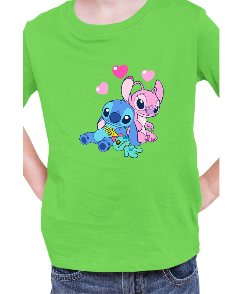 Детска Тениска Lilo And Stitch Stitch And Angel 03