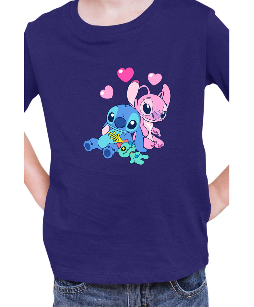 Детска Тениска Lilo And Stitch Stitch And Angel 03