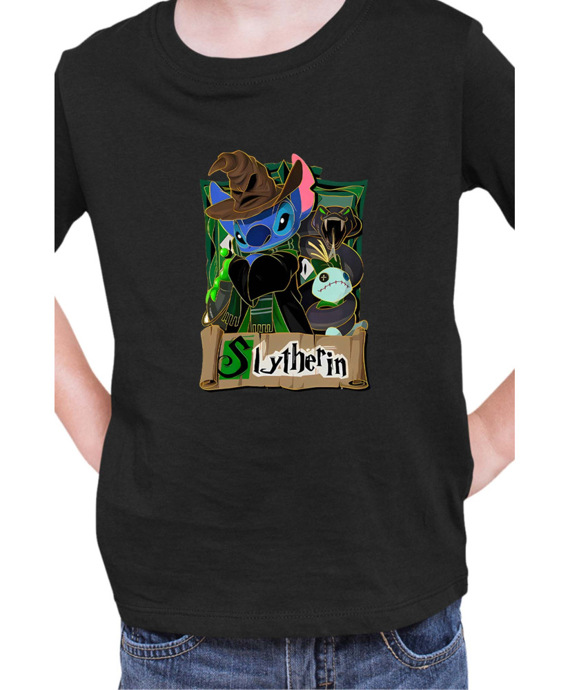 Детска Тениска Lilo And Stitch Stitch Potter Slytherin
