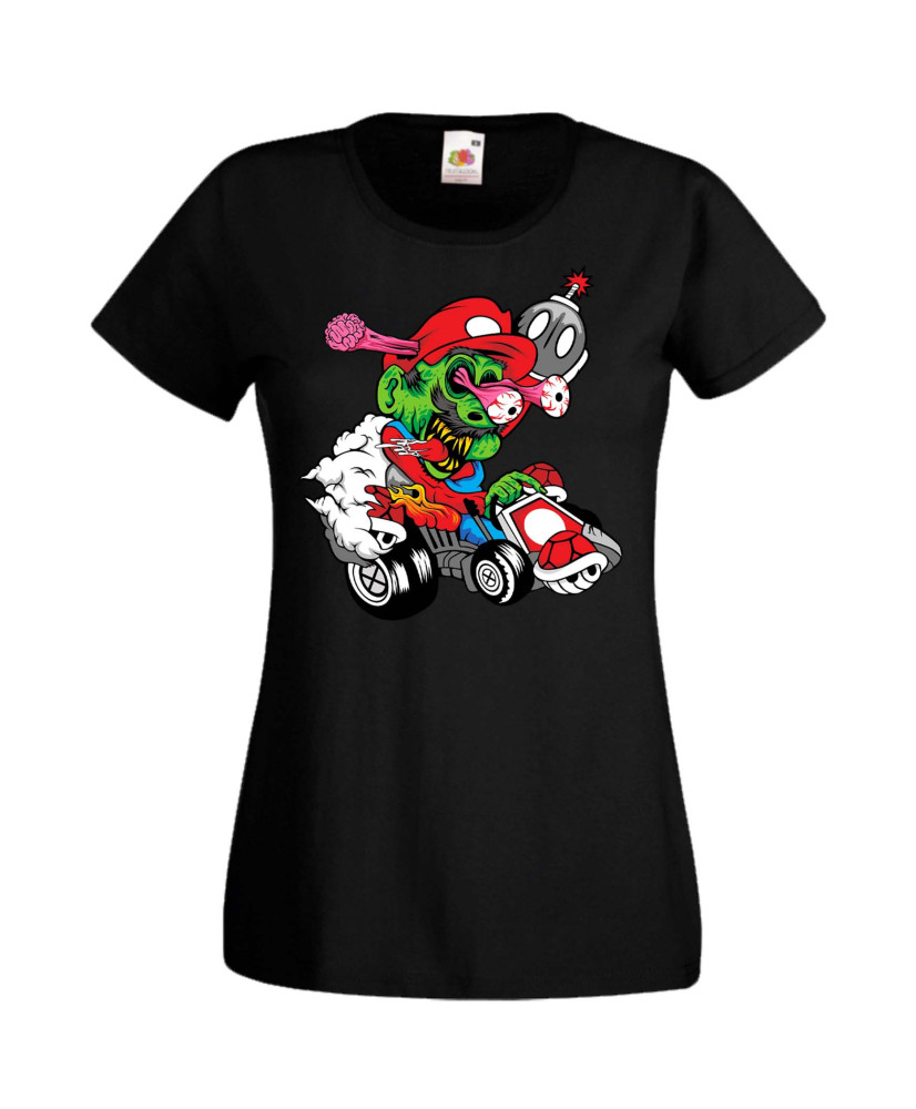 Дамска Тениска Super Mario Mario Cart Zombie 3
