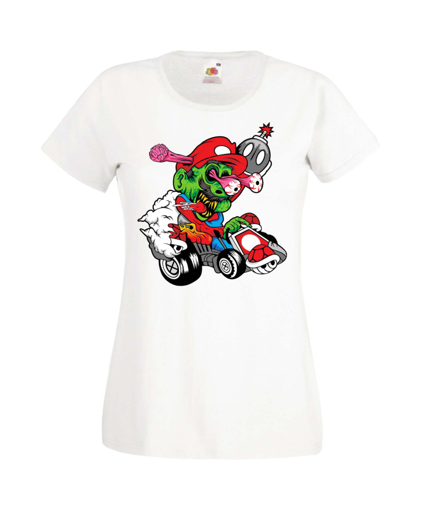 Дамска Тениска Super Mario Mario Cart Zombie 3