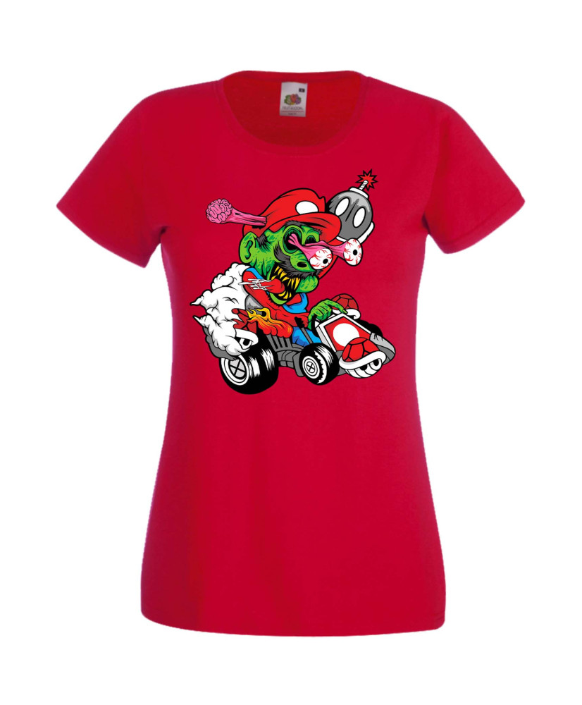 Дамска Тениска Super Mario Mario Cart Zombie 3