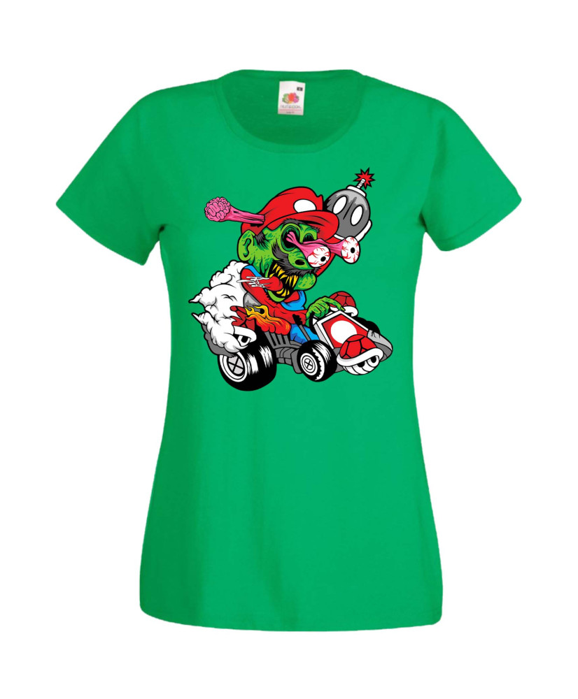 Дамска Тениска Super Mario Mario Cart Zombie 3