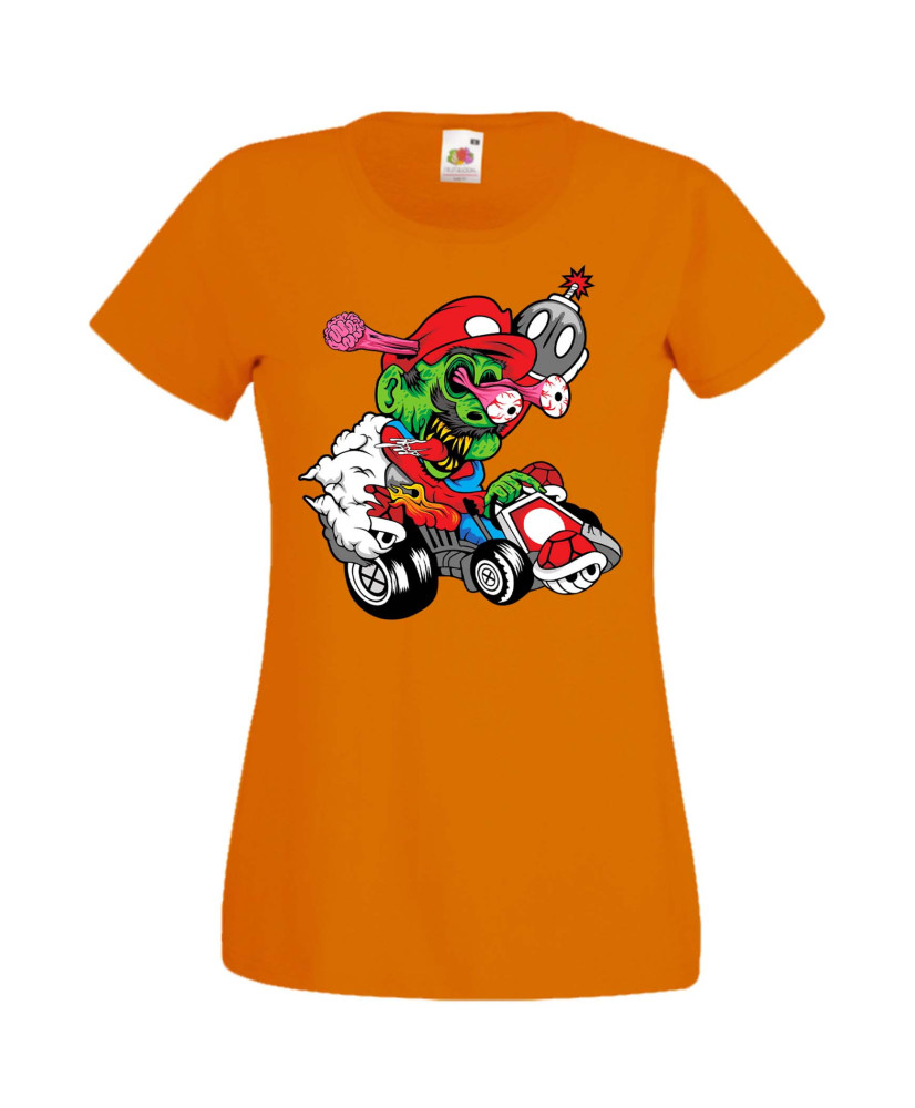 Дамска Тениска Super Mario Mario Cart Zombie 3