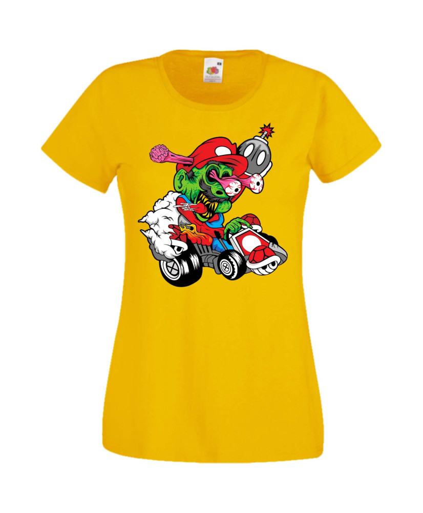 Дамска Тениска Super Mario Mario Cart Zombie 3