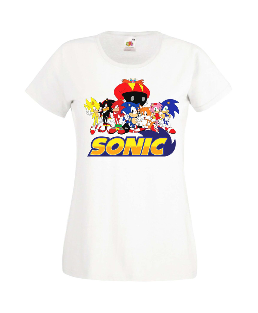 Дамска Тениска Sega Sonic Tales Knuckles Sonic And Friends 002