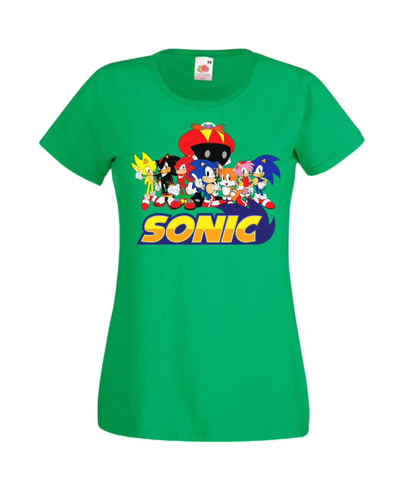 Дамска Тениска Sega Sonic Tales Knuckles Sonic And Friends 002