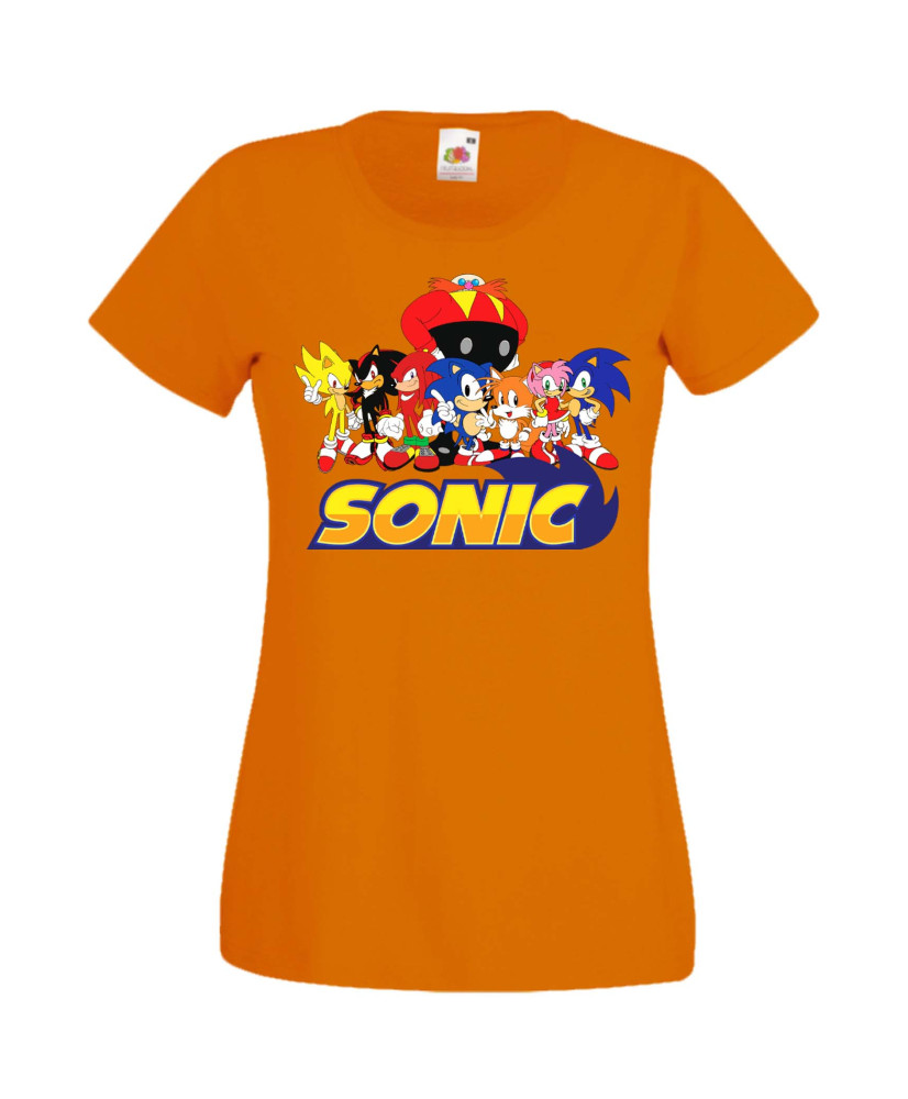 Дамска Тениска Sega Sonic Tales Knuckles Sonic And Friends 002