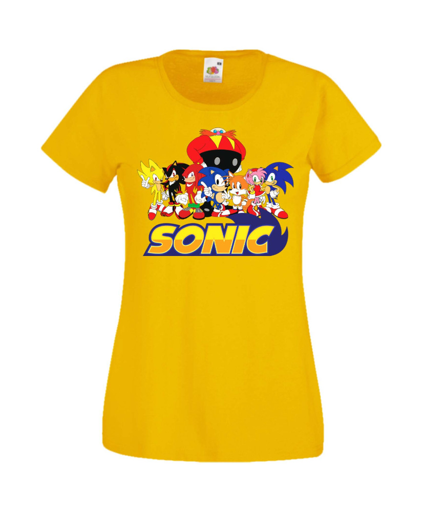 Дамска Тениска Sega Sonic Tales Knuckles Sonic And Friends 002