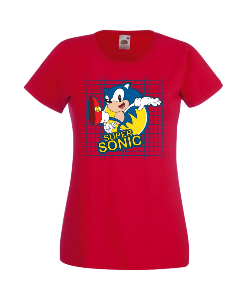 Дамска Тениска Sega Sonic Tales Knuckles Sonic Super Sonic 005