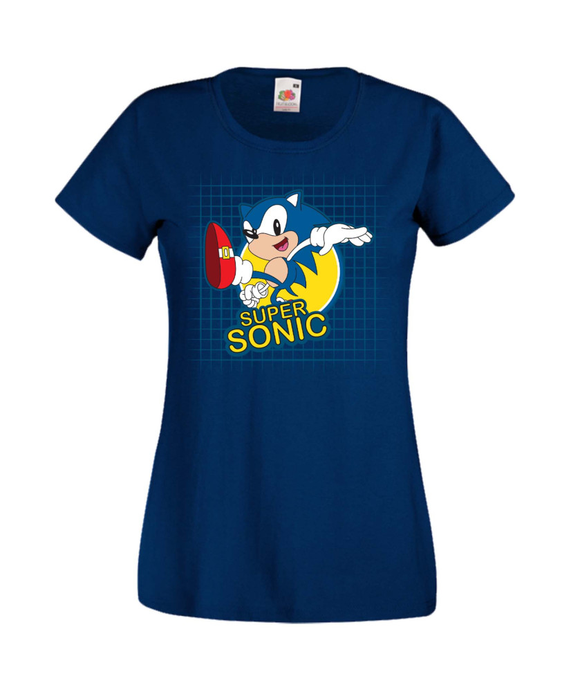 Дамска Тениска Sega Sonic Tales Knuckles Sonic Super Sonic 005