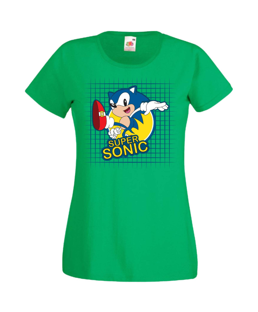Дамска Тениска Sega Sonic Tales Knuckles Sonic Super Sonic 005