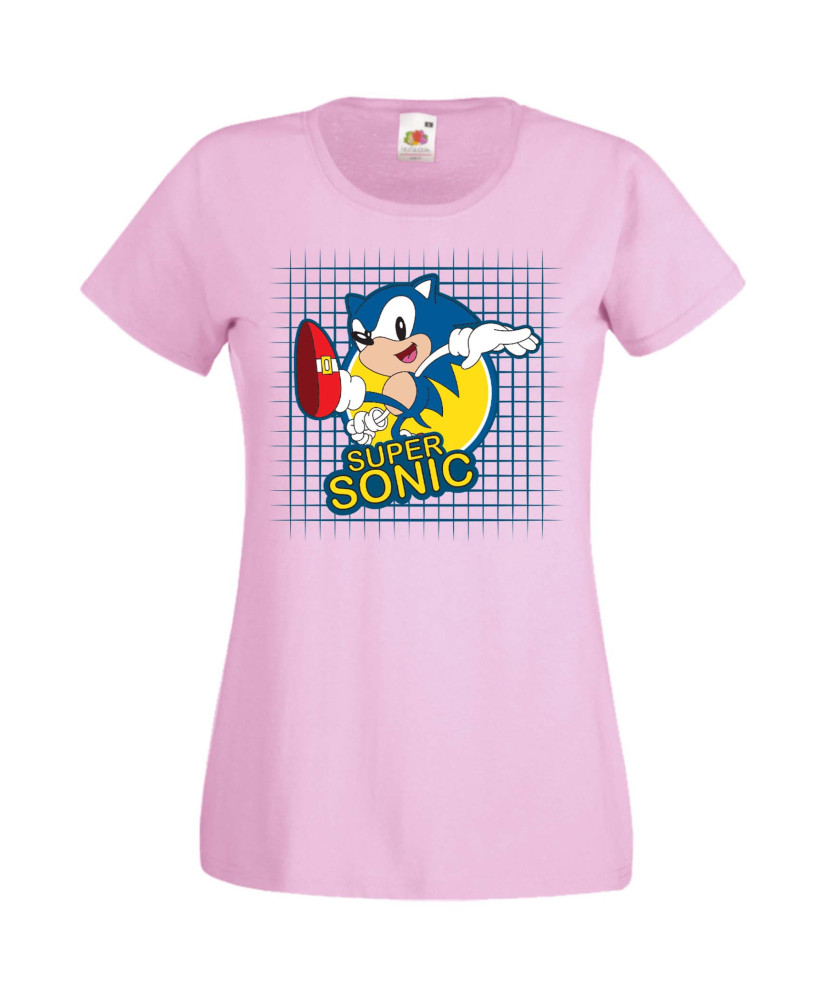 Дамска Тениска Sega Sonic Tales Knuckles Sonic Super Sonic 005