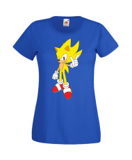 Дамска Тениска Sega Sonic Tales Knuckles Sonic Super Sonic Yellow