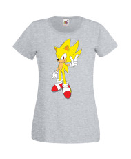 Дамска Тениска Sega Sonic Tales Knuckles Sonic Super Sonic Yellow
