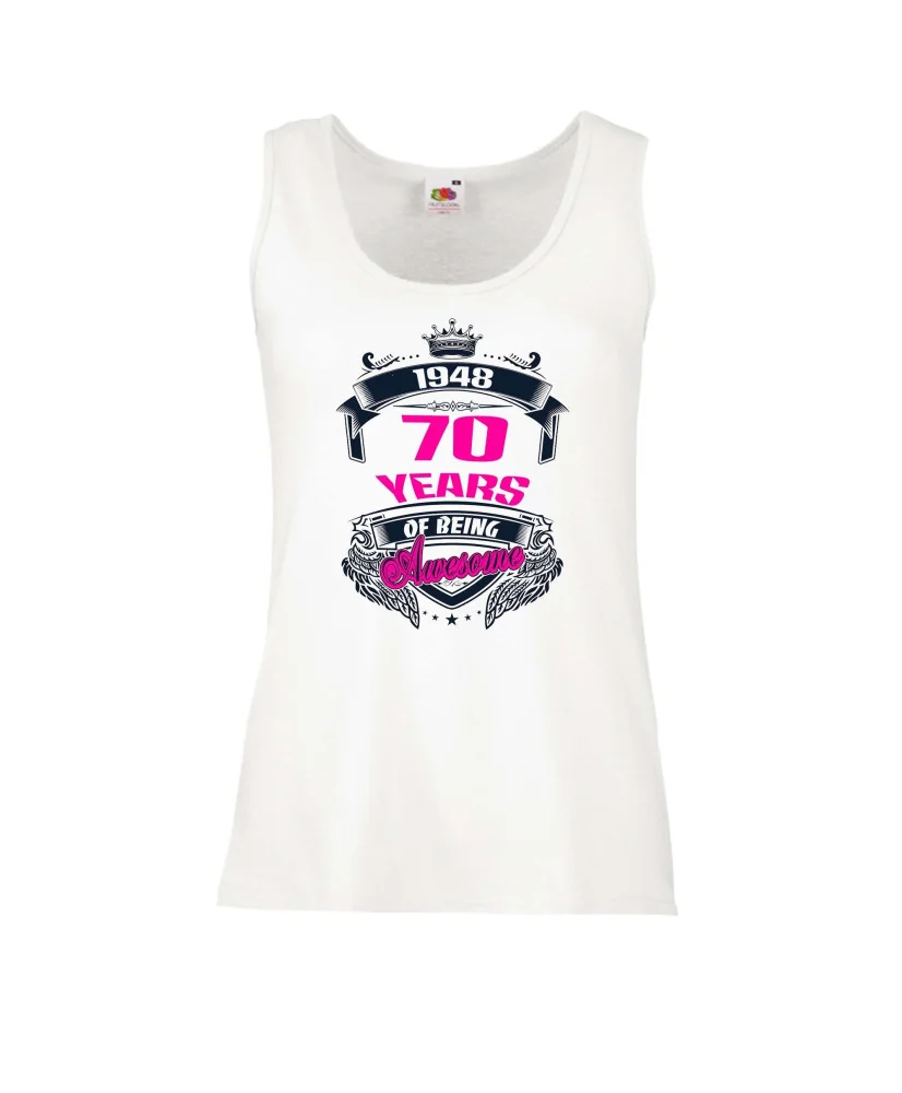 Дамски потник 70 year of being awsome - pink Дамски потник 70 year of being awsome - pink