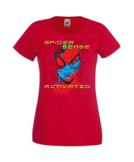 Дамска Тениска Spiderman Spiderman Spider Sense Activated